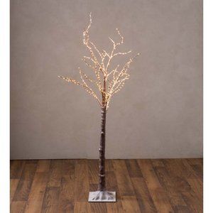 Plow & Hearth - Medium Indoor / Outdoor Birch Tree with 400 Warm White Lights, B